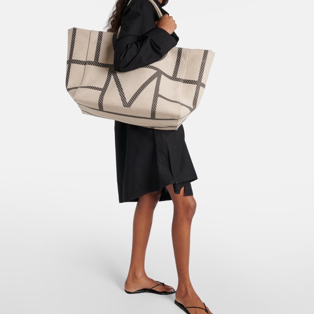 NWT Totême Monogram Canvas Tote Bag - Picture 4 of 10